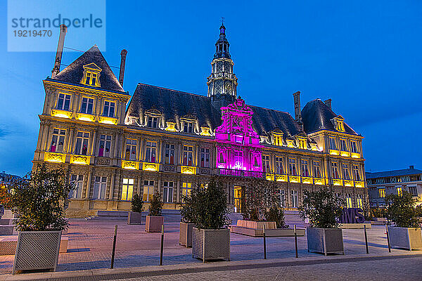 Europa  Frankreich  Grand-Est  Reims. Rathaus