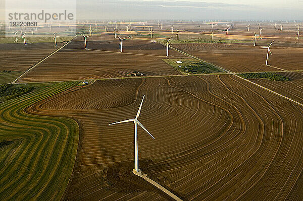 Wind turbines at Horse Hollow Wind Energy Center in Texas  USA; Abilene  Texas  United States of America