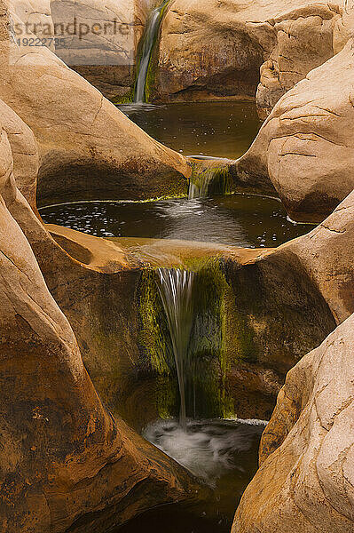 Wasserfall im Hall's Creek-Gebiet des Glen Canyon National Recreation Area  Utah  USA; Utah  Vereinigte Staaten von Amerika