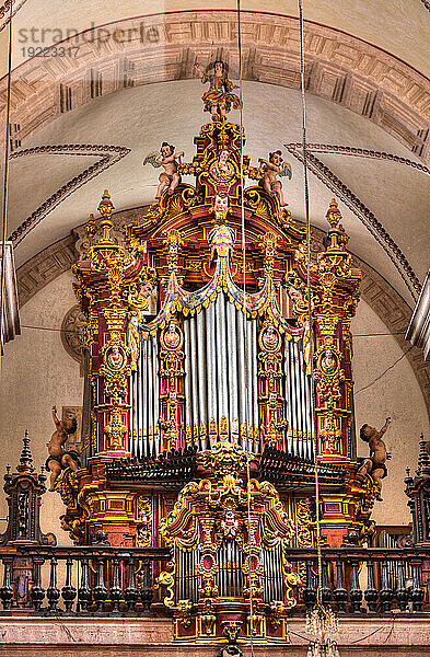 Orgel  Kirche Santa Prisca de Taxco  gegründet 1751  UNESCO-Weltkulturerbe  Taxco  Guerrero  Mexiko  Nordamerika