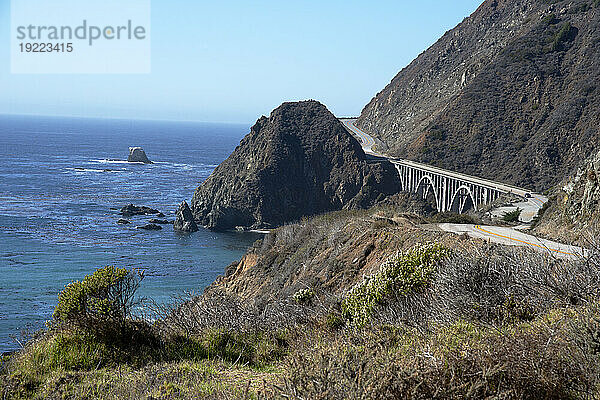 Bixby Bridge  Big Sur  Kalifornien  Vereinigte Staaten von Amerika  Nordamerika