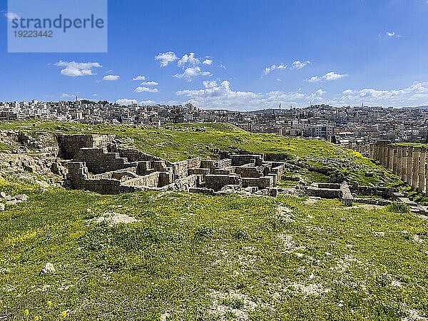 Die antike Stadt Jerash  vermutlich 331 v. Chr. von Alexander dem Großen  Jerash  Jordanien  Naher Osten gegründet