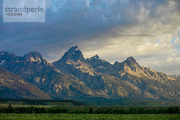 Berge des Grand-Teton-Nationalparks  Jackson  Wyoming  Vereinigte Staaten von Amerika  Nordamerika