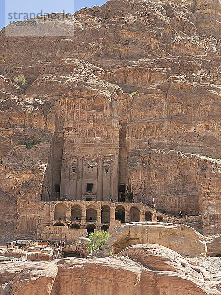 Das Urnengrab  Archäologischer Park Petra  UNESCO-Weltkulturerbe  eines der neuen sieben Weltwunder  Petra  Jordanien  Naher Osten