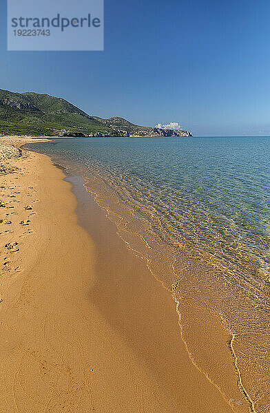 Portixeddu beach  Sulcis Iglesiente district  Sardinia  Italy  Mediterranean  Europe