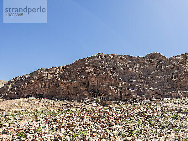 Königsgräber  Archäologischer Park Petra  UNESCO-Weltkulturerbe  eines der neuen sieben Weltwunder  Petra  Jordanien  Naher Osten