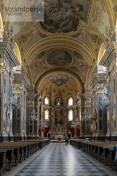 Barocker Dom  Innenraum  Brixen  Südtirol (Südtirol) (Provinz Bozen)  Italien  Europa