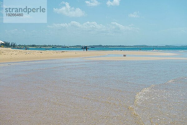 Natürliche Pools am Strand von Barra Grande auf der Peninsula de Marau  Süd Bahia  Barra Grande  Brasilien  Südamerika