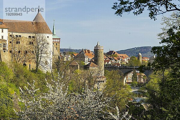 Blick auf die Altstadt von Bautezen  vom Postschberg aus gesehen