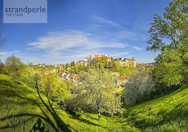 Blick auf die Altstadt von Bautezen  vom Postschberg aus gesehen