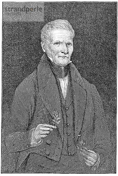 Samuel Thomson (1769 1843) war ein amerikanischer Autodidakt und Begründer des als Thomsonsche Medizin bekannten alternativen Medizinsystems  das sich in den Vereinigten Staaten im 19. Die Illustration wurde ursprünglich im Harpers Monthly Januar 1880 veröffentlicht