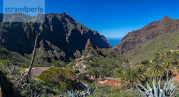 Panoramablick in der Berggemeinde Masca im Norden von Teneriffa  Kanarische Inseln