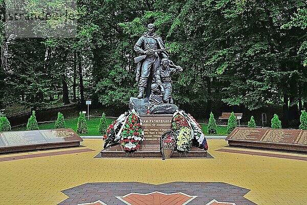 Denkmal für Soldaten Pfadfinder im Siegespark  einer Touristenattraktion der Stadt. Kaliningrad  vor Königsberg  Kaliningrad  Russland  Europa