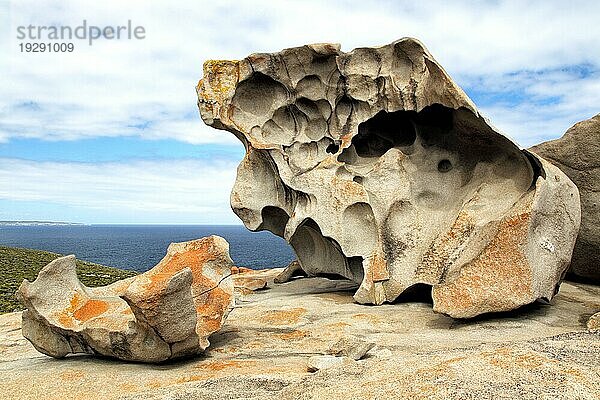 Die Remarkable Rocks  eine natürliche Felsformation  im Flinders Chase Nationalpark auf Kangaroo Island  South Australia  Australien  Ozeanien