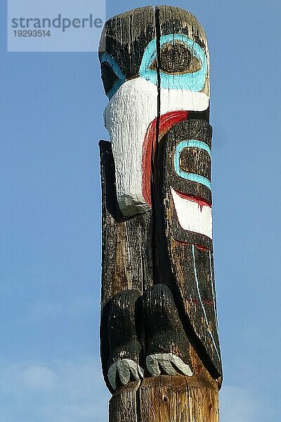 Totempfahl Skulptur  Fairbanks  Alaska