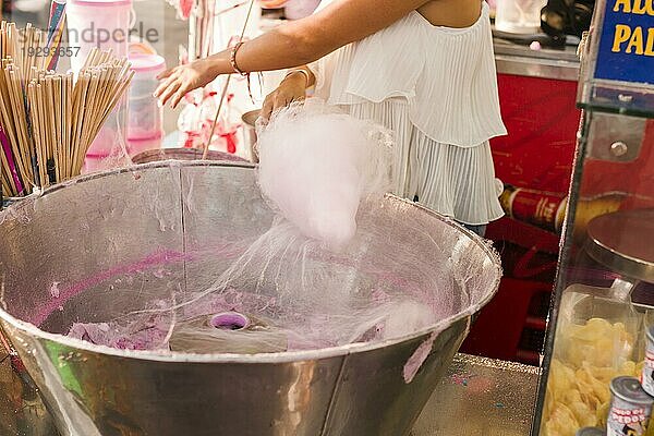 Zuckerwatte Vergnügungspark