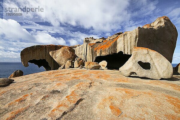 Bemerkenswerte Felsen mit blauem und weißem Himmel  beeindruckendes Wahrzeichen auf Kangaroo Island  Südaustralien