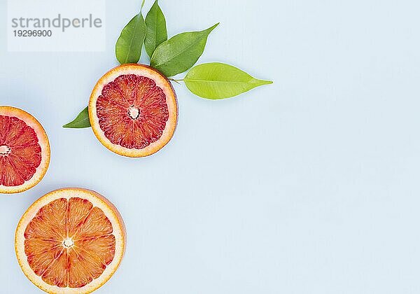 Draufsicht Bio Grapefruits mit Kopierraum