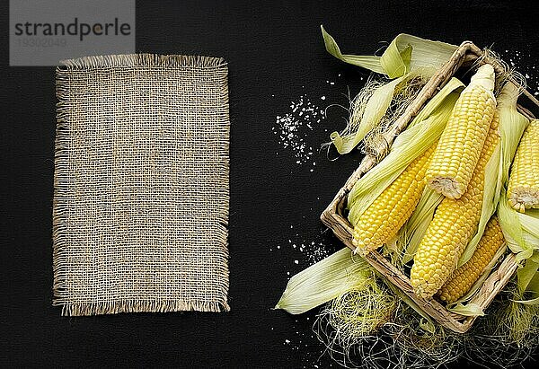 Draufsicht gesunde Maiszusammensetzung