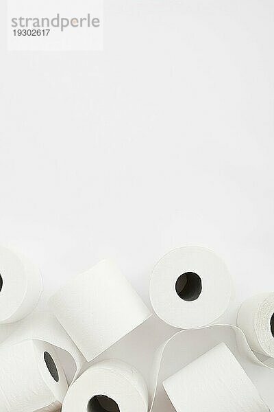 Draufsicht Set Toilettenpapierrollen