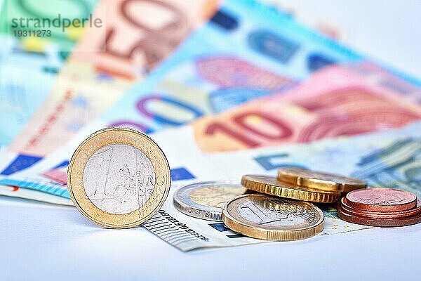 Eurowährung in Großaufnahme