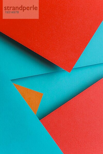 Kreatives Design blau rot orange Tapete