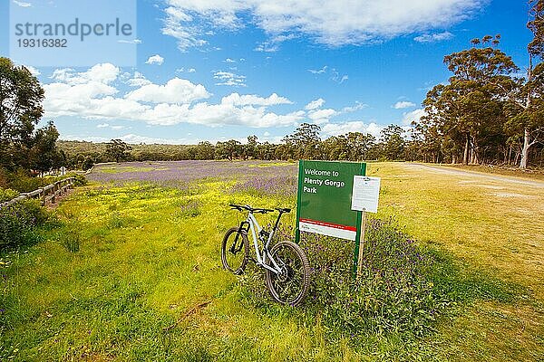 Mountainbikestrecken rund um den Plenty Gorge State Park im Norden von Melbourne in Victoria  Plenty Gorge  Australien  Ozeanien