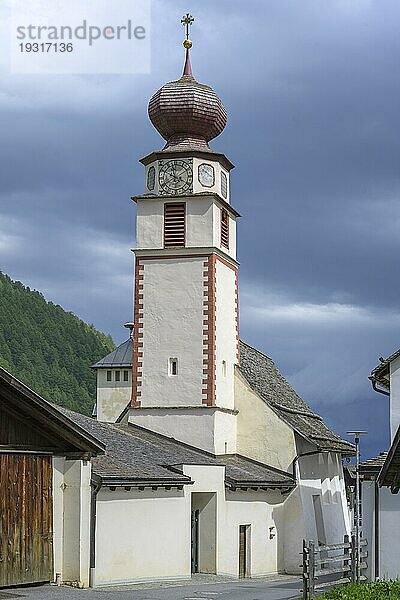 Pfarrkirche Sankt Antonius  Schlinig  Mals  Südtirol  Italien  Europa