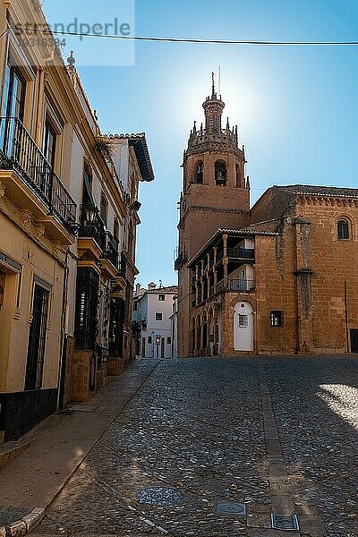 Kirche Santa Maria la Mayor im historischen Zentrum von Ronda  Malaga  Andalusien. Spanien
