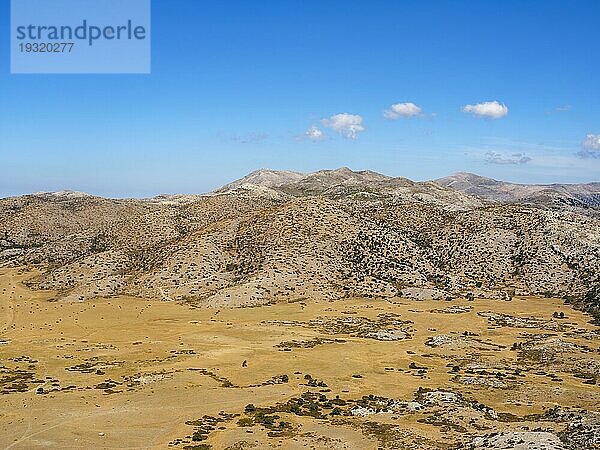 Karste Gebirgslandschaft am Psiloritis  Ida Massiv  Kreta  Griechenland  Europa