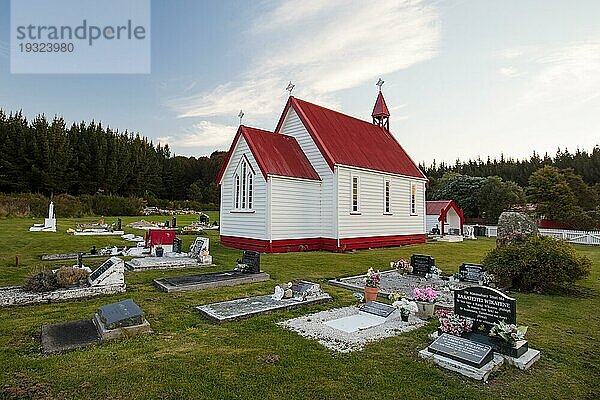 Waitetoko Church at Waitetoko Marae ist eine alte Maori Kirche in der Nähe von Turangi im Taupo District  Waikato  Neuseeland  Ozeanien