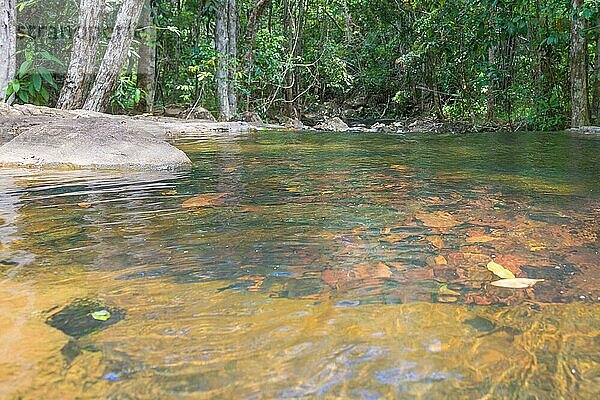 Natur mit Wasserfall und Bach in Itacare Bahia Brasilien