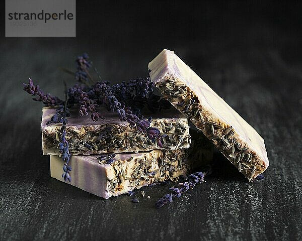 Vorderansicht Seife aus Lavendel
