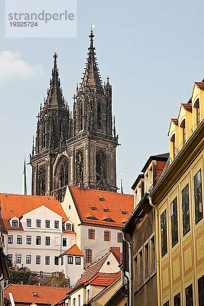 Dom und Altstadt in Meissen  Cathedral and historical center in Meissen  Deutschland  Europa