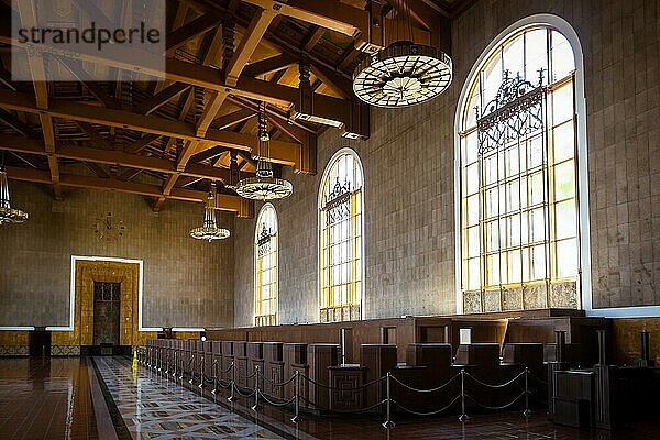 Los Angeles  USA  14. Juli: Das restaurierte Art déco Interieur der Union Station  Nordamerika