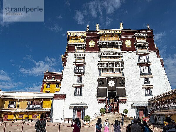 Potala Palast  Innenhof  ehemaliger Palast des Dalai Lama  Lhasa  Tibet  China  Asien