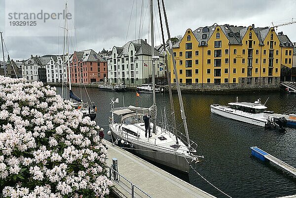 Häuser in Alesund  Norwegen  Europa