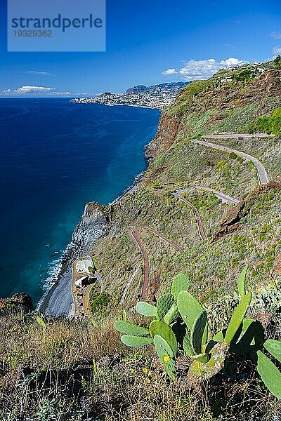 Steilküste bei Garajau  Insel Madeira  Portugal  Europa