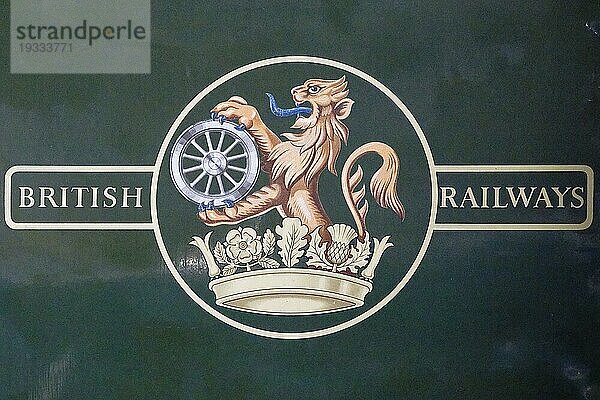 Innenansicht  Logo  National Railway Museum  York  England  Großbritannien  Europa