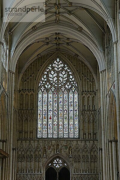 Innenansicht  Fenster  York Minster  Archidiocese of York  York  England  Großbritannien  Europa