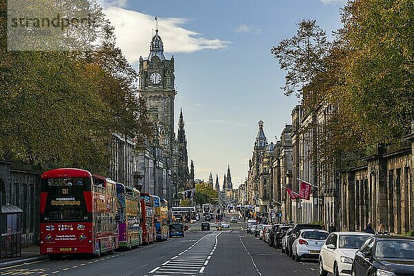 Princes Street  The Balmoral Hotel Tower  Edinburgh  Schottland  Großbritannien  Europa