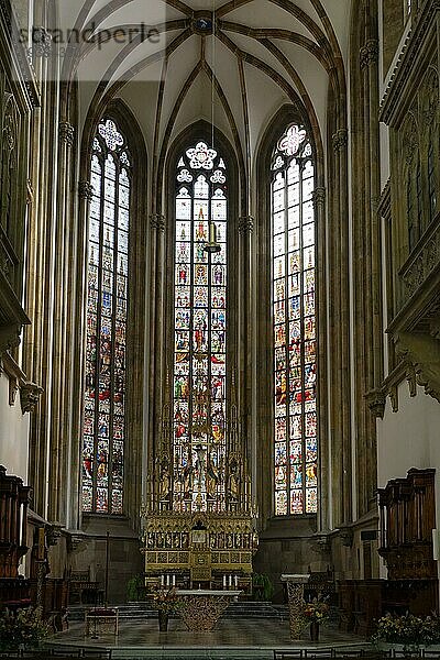 Innenansicht  Fenster  Kathedrale St. Peter und Paul  Brünn  Jihomoravsky kraj  Tschechien  Europa