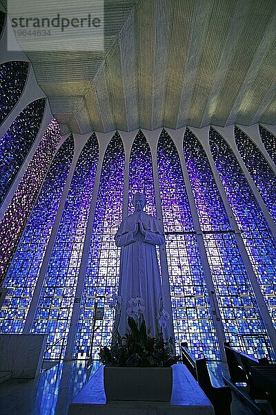 Santuário Dom Bosco  katholische Kirche  Innenaufnahme  Brasilia  Distrito Federal  Brasilien  Südamerika