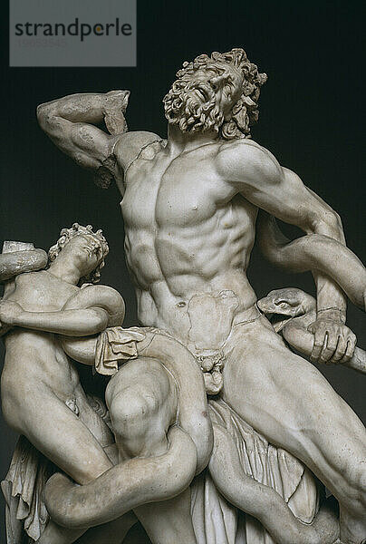 Statue der Laokoon-Gruppe  beschnitten. Rom  Italien.