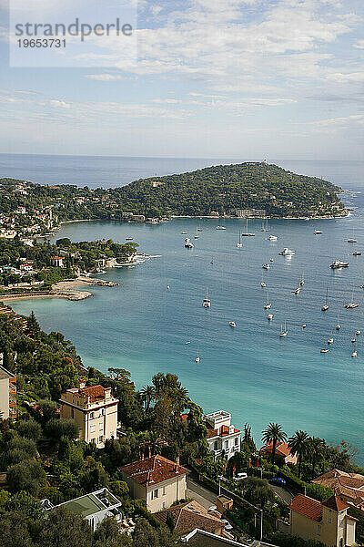 Blick auf Villefranche sur Mer  C?te d'Azur  Alpes Maritimes  Provence  Frankreich.