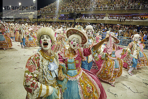 Karnevalsumzug im Sambodrome  Rio de Janeiro  Brasilien.