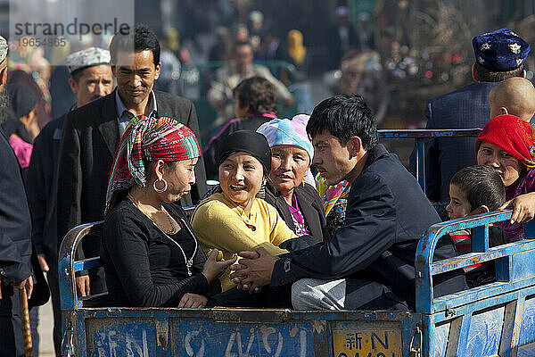 Straßentaxi auf Kucha  Xinjiang  China.