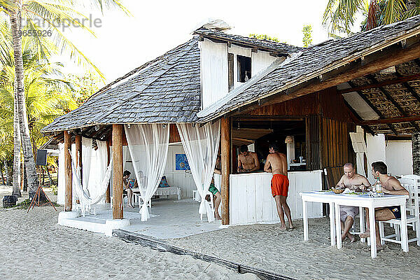 Rio' Bar am Mucuge Beach  Arraial d'Ajuda  Bahia  Brasilien.