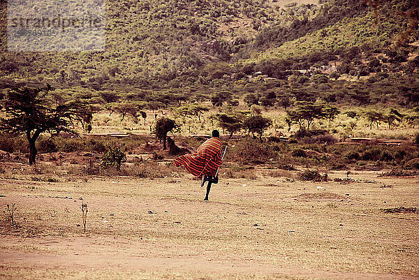 Massai-Mitglied in Kenia.