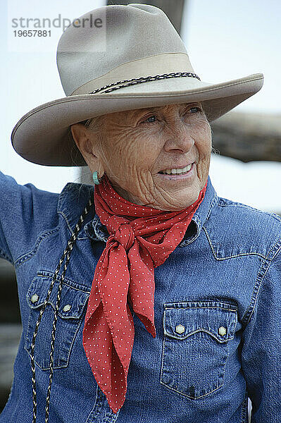 Cowgirl auf einer Ranch  neben dem Canyonlands NP  UT